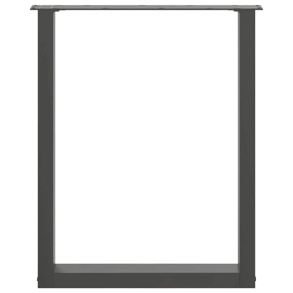 Black U-Shaped Dining Table Legs, 70x72-73cm