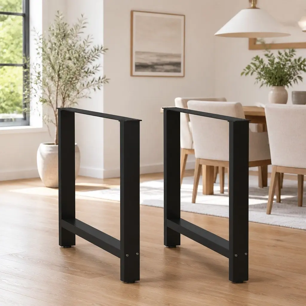 Black Steel Table Legs for Home Use