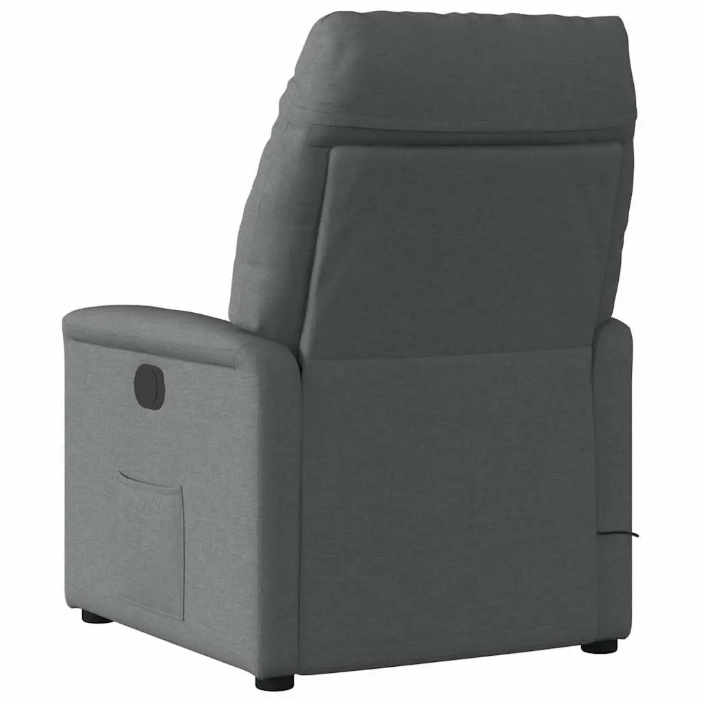 Recliner Chair Fabric Manual Reclining Armchair Dark Grey
