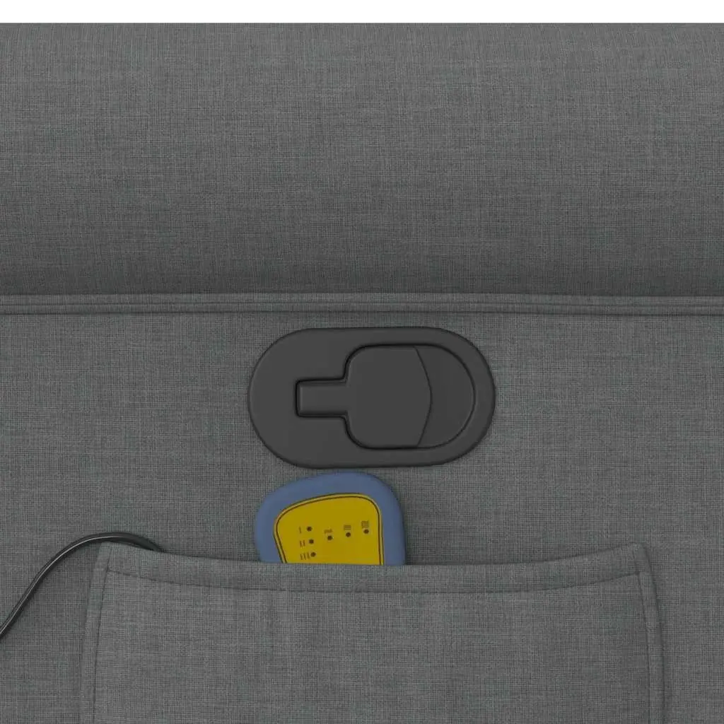 Grey Fabric Recliner with Manual Vibration