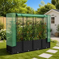 Practical Raised Garden Bed Greenhouse for Outdoor Use