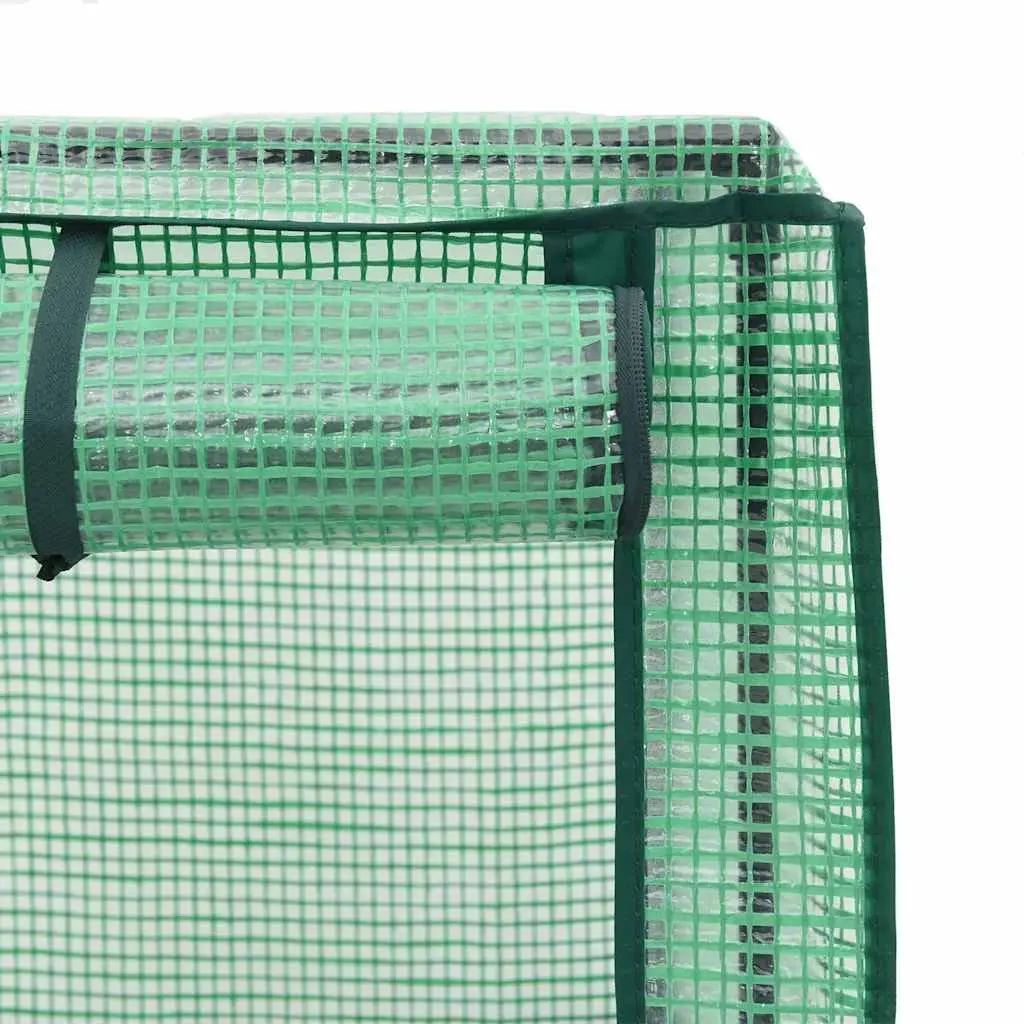Raised Garden Bed Greenhouse Cover Iron Tube 160x40x138cm Black Rattan Look