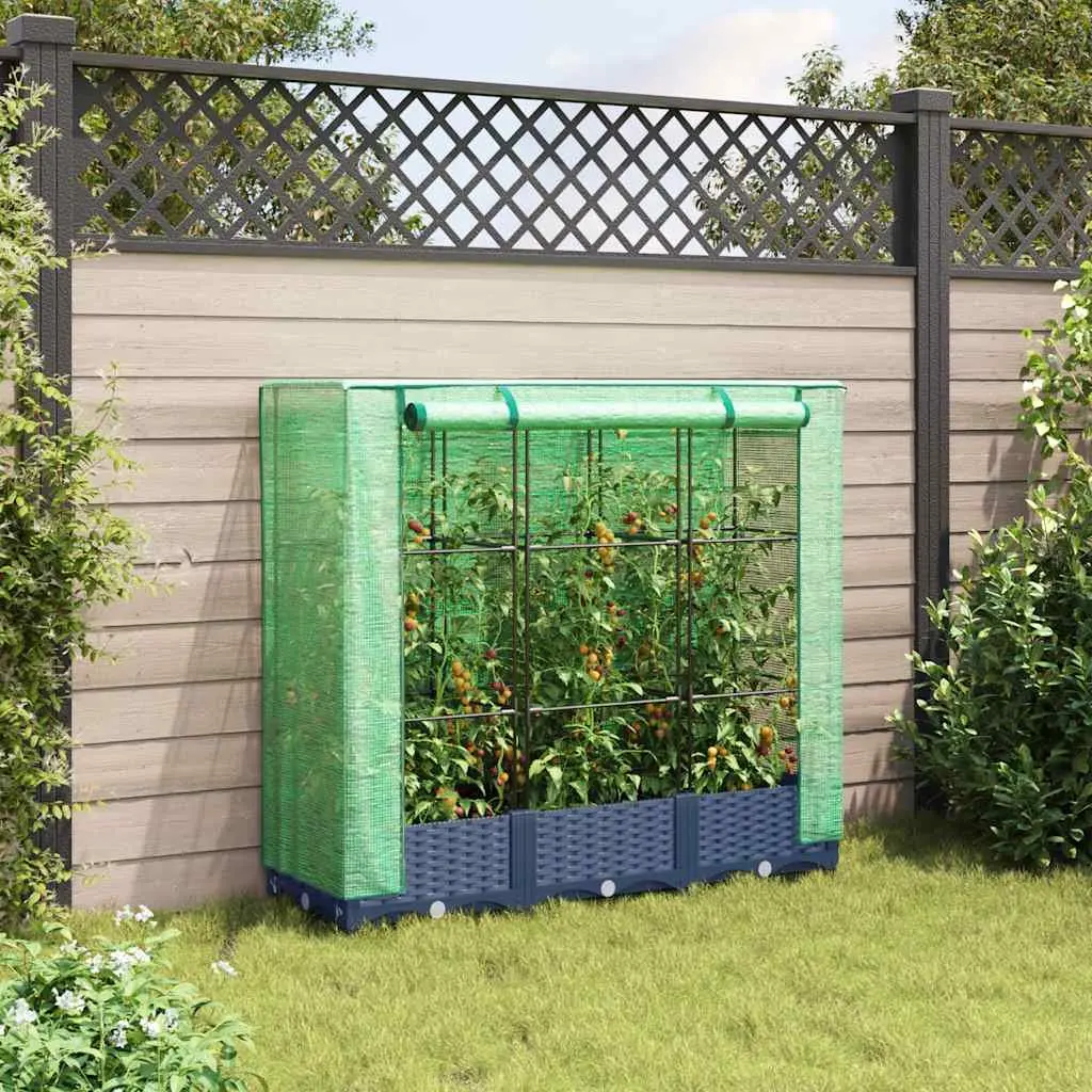Raised Garden Bed Polypropylene Frame 120 x 40 x 123 cm Grey