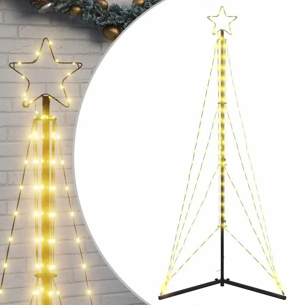 LED Christmas Tree 182cm Warm White 363 Lights 8 Effects Indoor Outdoor