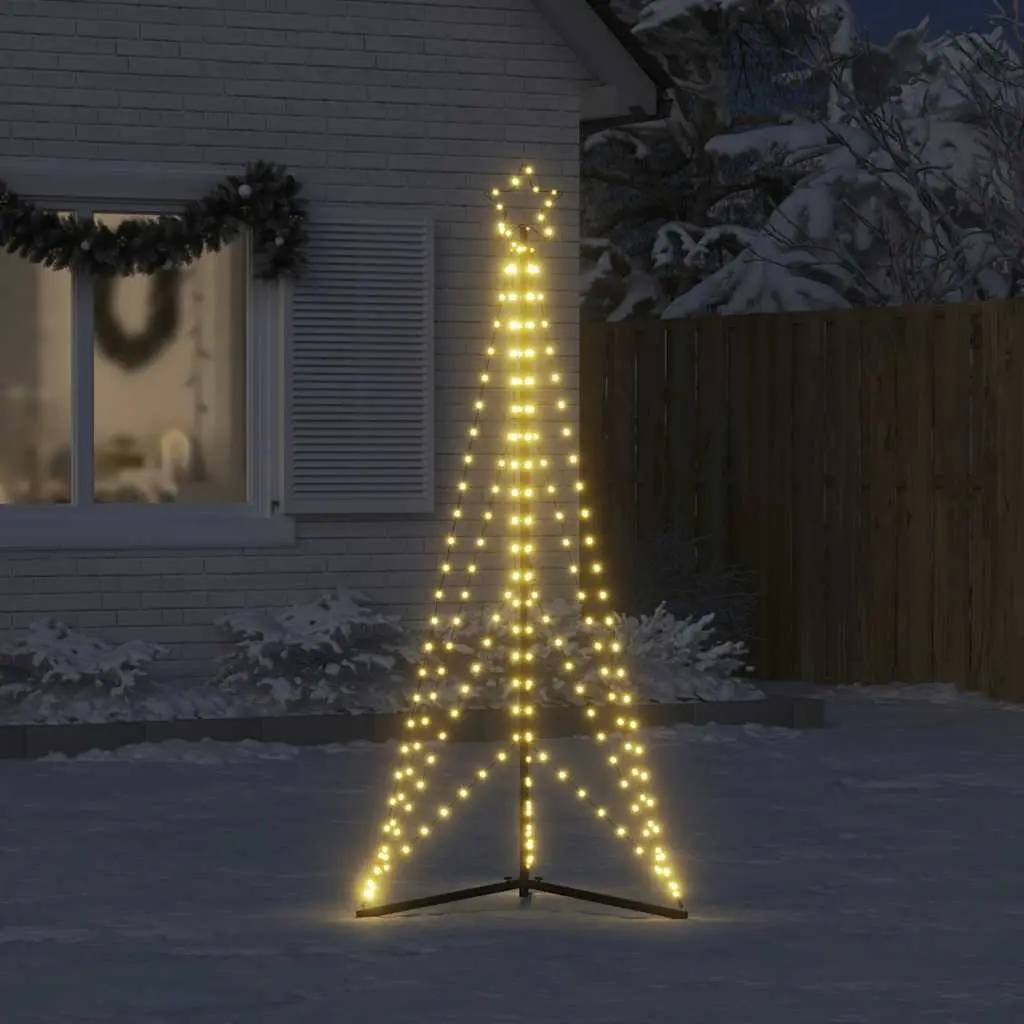 LED Christmas Tree 182cm Warm White 363 Lights 8 Effects Indoor Outdoor