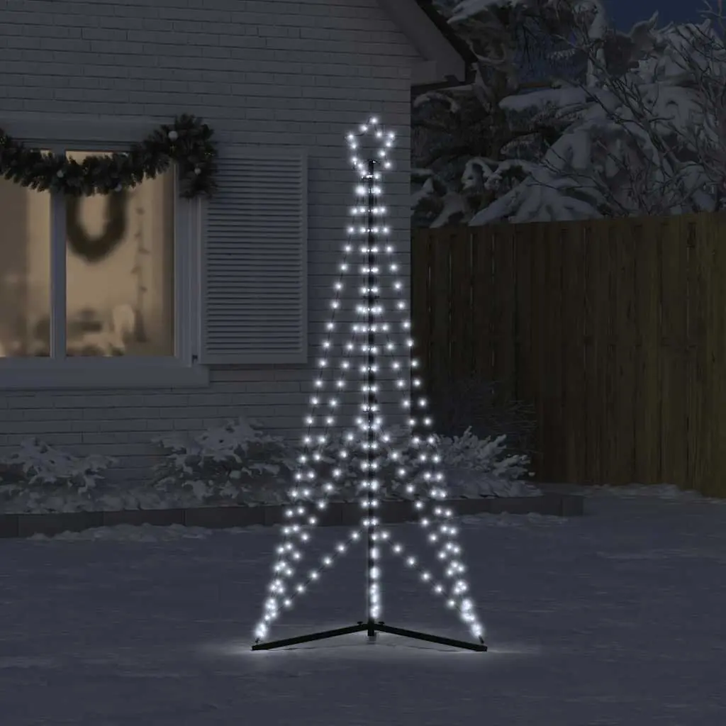 LED Christmas Tree Cold White 182cm 363 Lights 8 Modes Indoor Outdoor Decoration