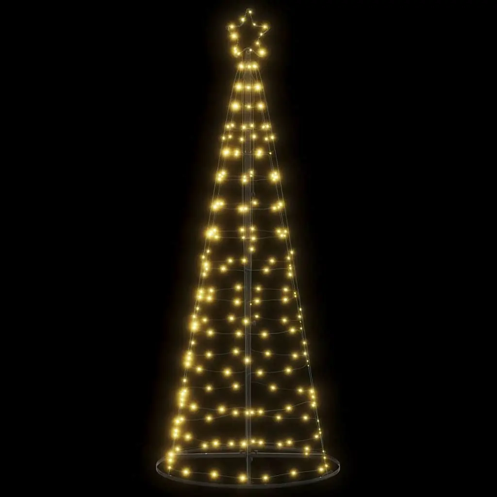 LED Christmas Tree 180cm 200 Lights Warm White 8 Effects Indoor Outdoor Holiday