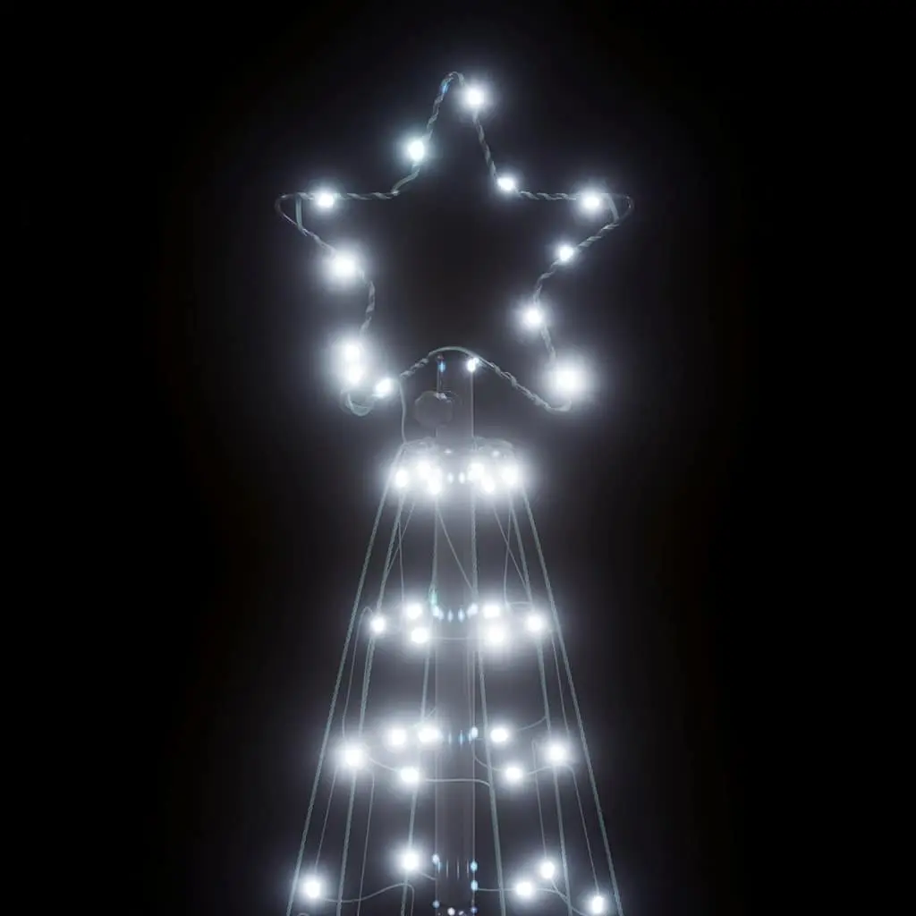 LED Christmas Tree Cold White 180cm 200 Lights 8 Lighting Effects Indoor Outdoor