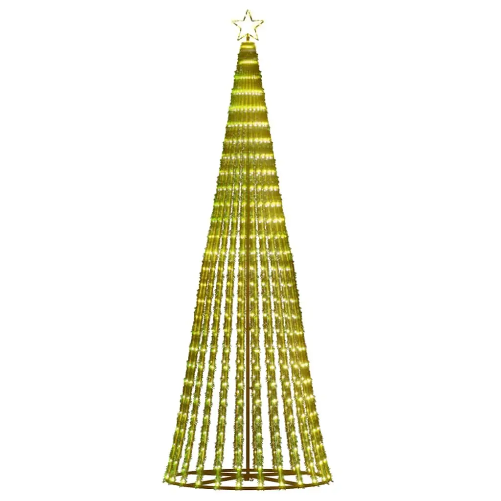 LED Christmas Tree 250cm 475 Warm White Lights 8 Effects Indoor Outdoor