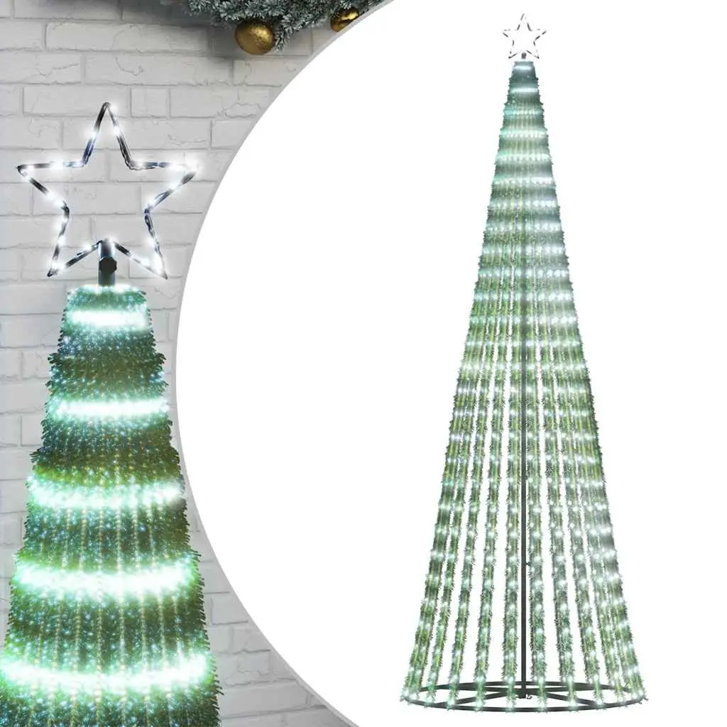 LED Christmas Tree 475 Cold White Lights 8 Effects Indoor Outdoor Holiday