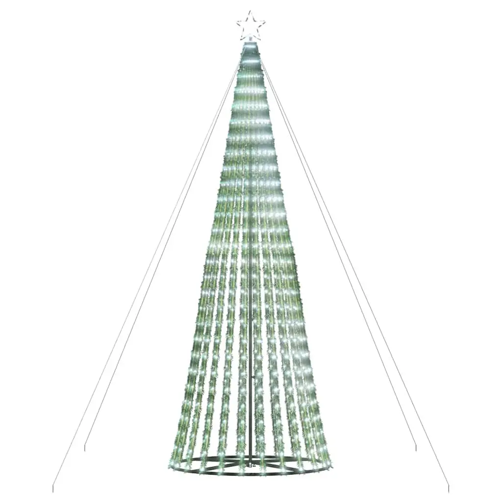 LED Christmas Tree 400cm 1028 Cold White Lights 8 Effects Indoor Outdoor Holiday