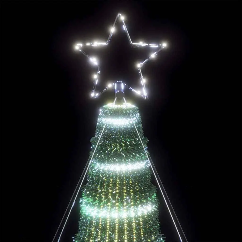 LED Christmas Tree 400cm 1028 Cold White Lights 8 Effects Indoor Outdoor Holiday