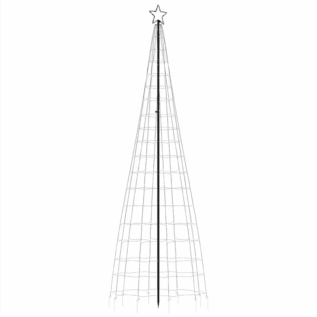 LED Christmas Tree with Spikes 570 Lights Cold White 300cm Indoor Outdoor