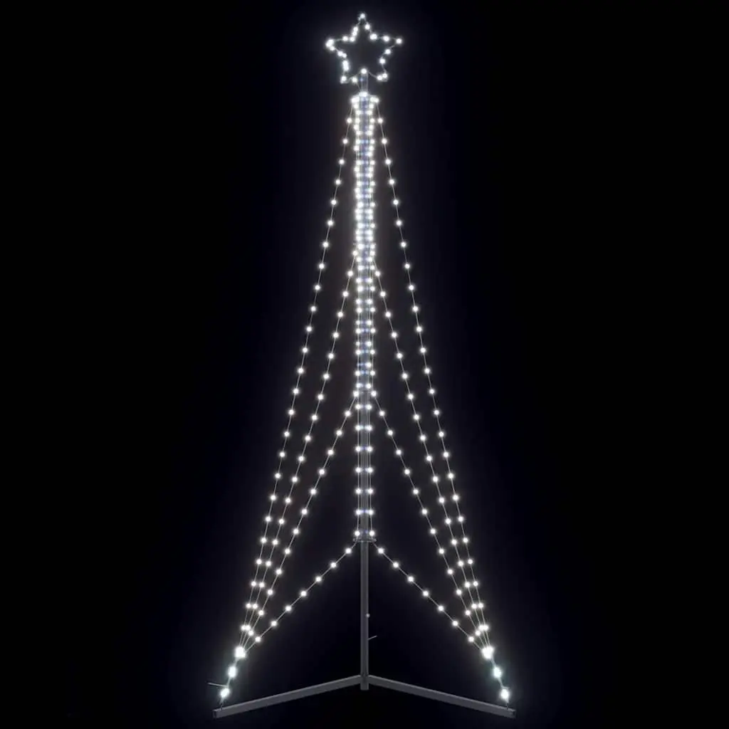 LED Christmas Tree 240cm 483 Cold White Lights 8 Modes Indoor Outdoor Holiday