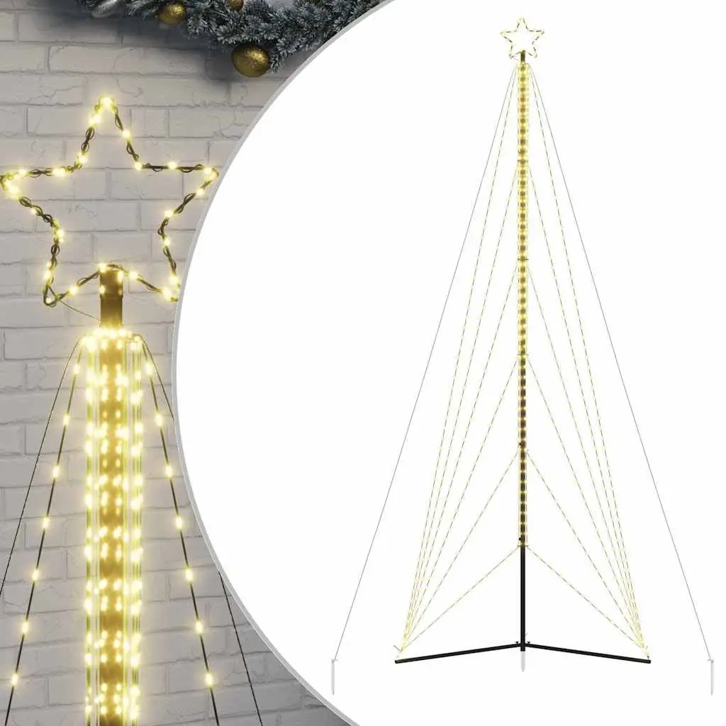 LED Christmas Tree Collapsible 478cm Warm White 861 Lights Indoor Outdoor Holiday Decoration