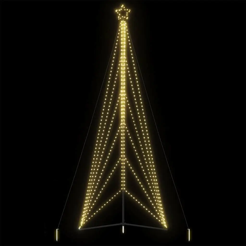 LED Christmas Tree Collapsible 478cm Warm White 861 Lights Indoor Outdoor Holiday Decoration