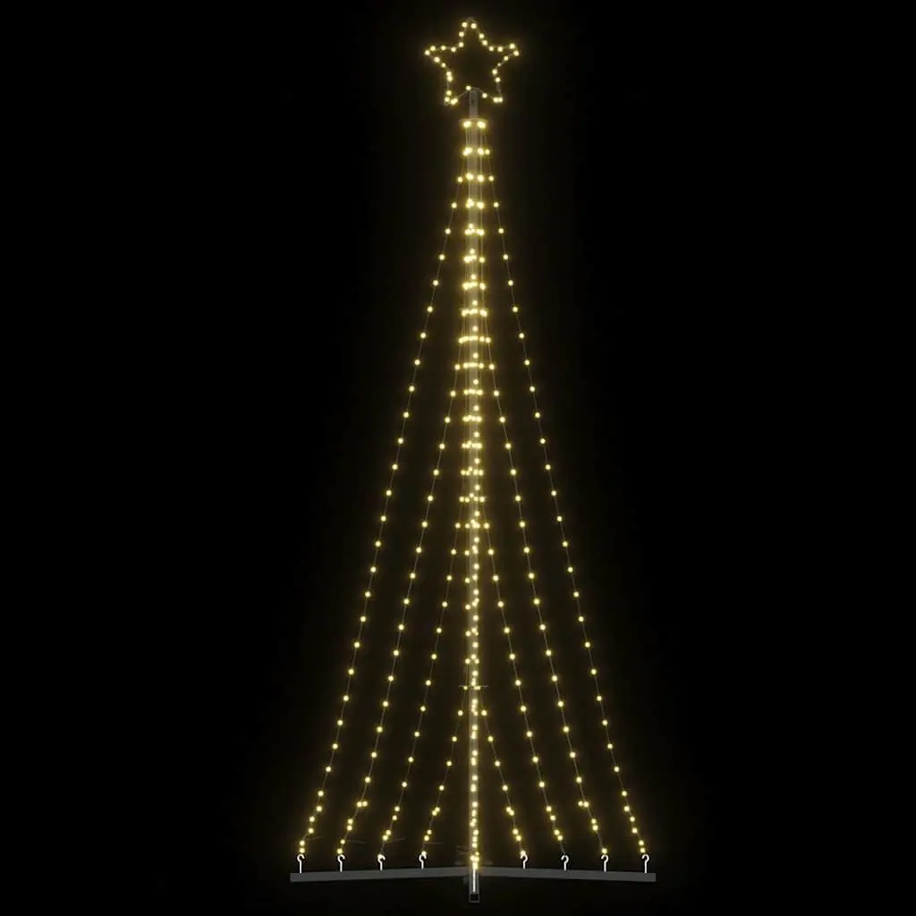 LED Christmas Tree 240cm 447 Warm White Lights 8 Effects Indoor Outdoor Holiday