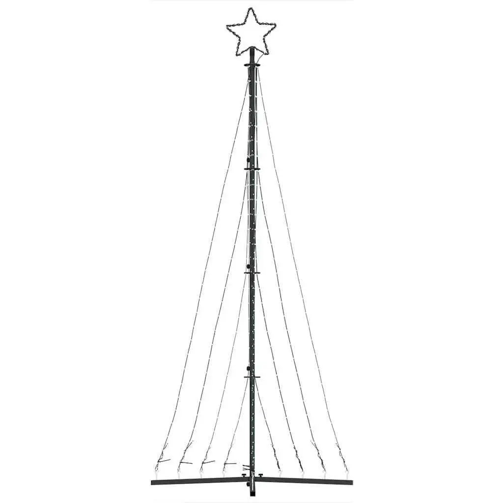 LED Christmas Tree 240cm 447 Warm White Lights 8 Effects Indoor Outdoor Holiday