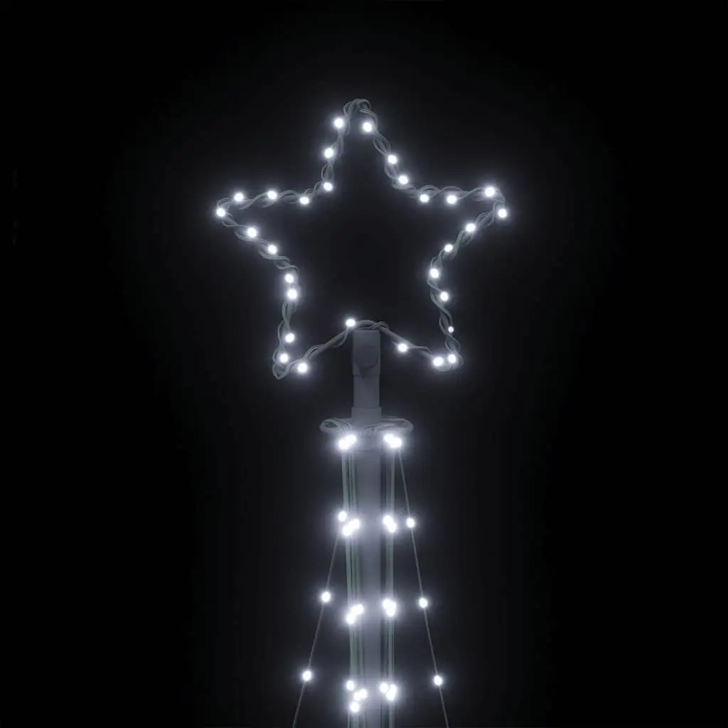 LED Christmas Tree 240cm 447 Cold White Lights 8 Effects Indoor Outdoor