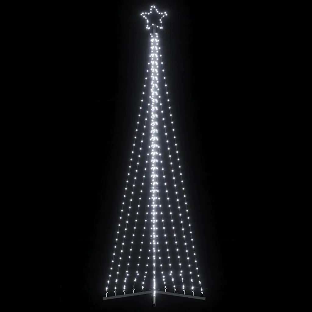 LED Christmas Tree Cold White 302cm 495 Lights 8 Effects Holiday Indoor Outdoor