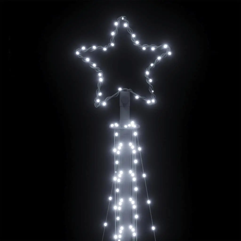 LED Christmas Tree Cold White 302cm 495 Lights 8 Effects Holiday Indoor Outdoor