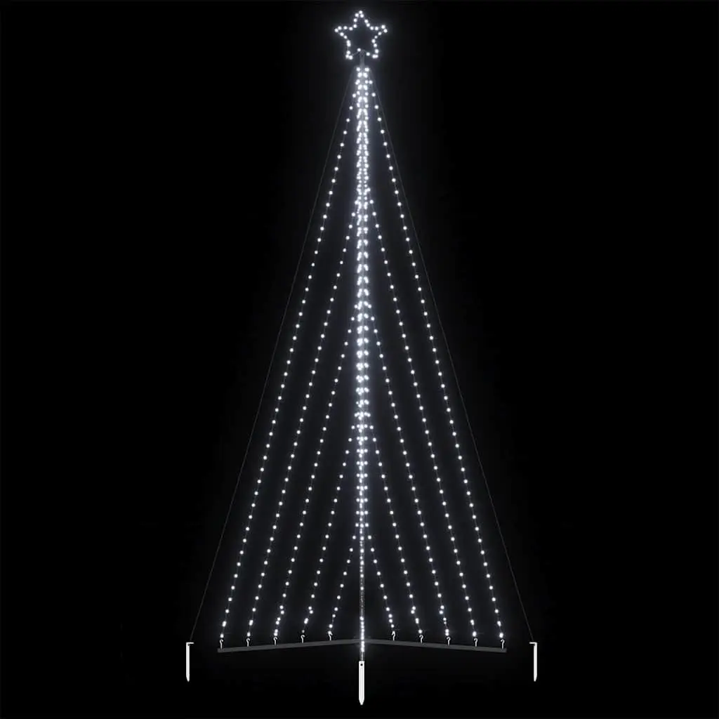 LED Christmas Tree 570 Cold White Lights 8 Effects Indoor Outdoor Holiday