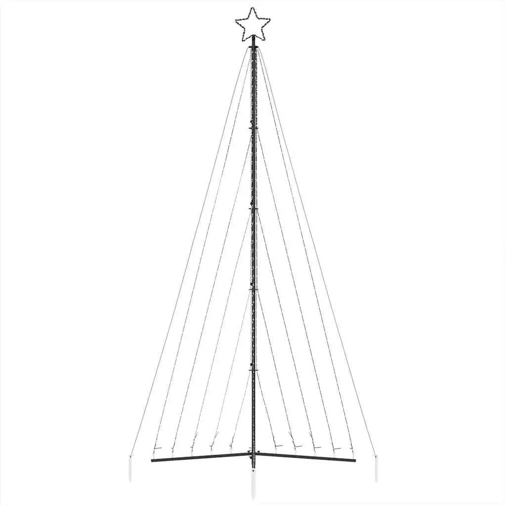 LED Christmas Tree 570 Cold White Lights 8 Effects Indoor Outdoor Holiday