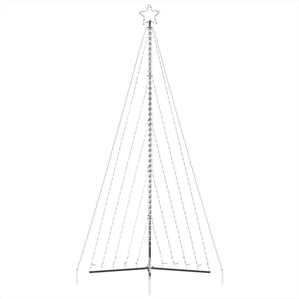 LED Christmas Tree 570 Cold White Lights 8 Effects Indoor Outdoor Holiday