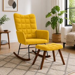 Practical Rocking Chair with Stool for Your Home