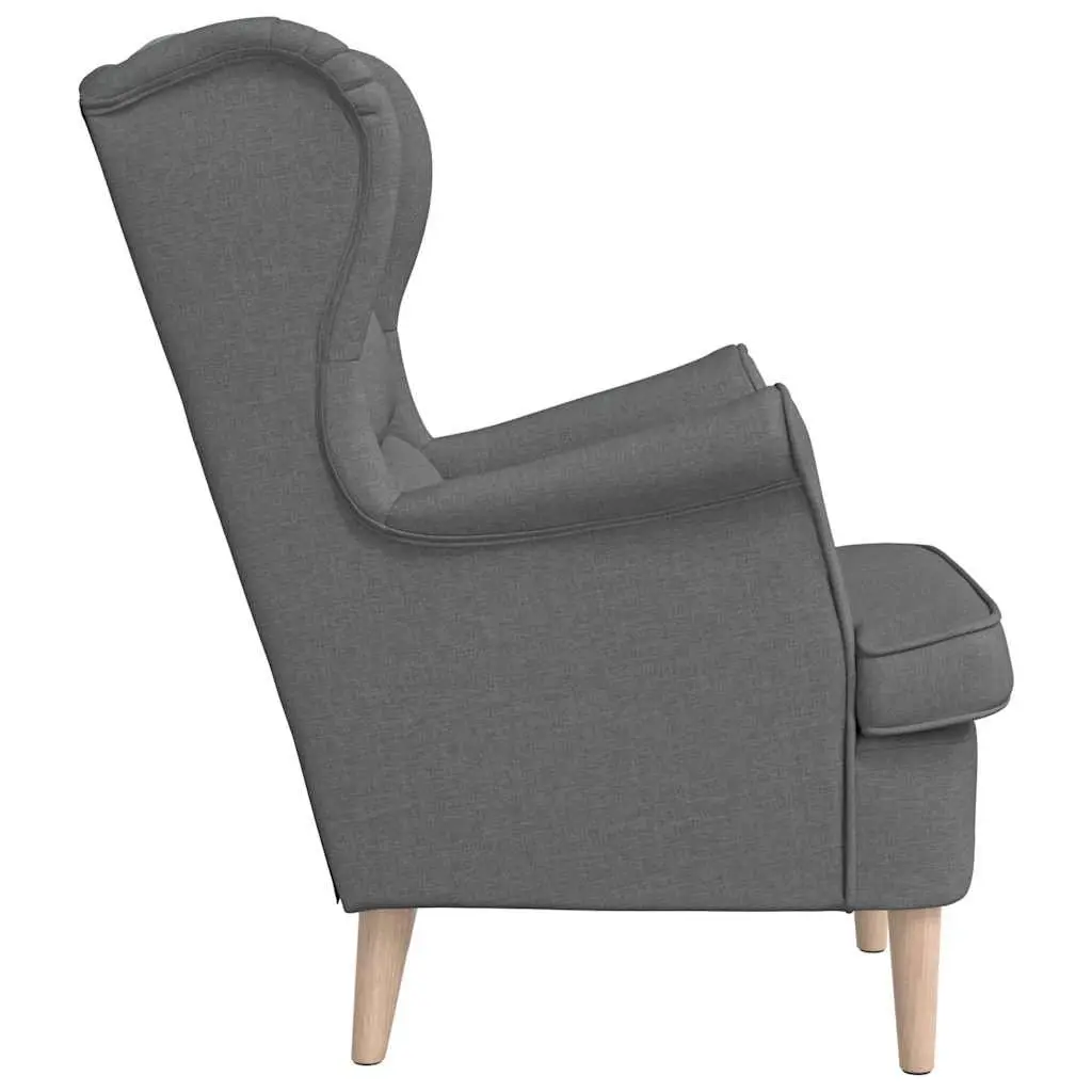 Armchair Dark Grey Lounge Seat Comfortable Relaxing Chair Home Living Room