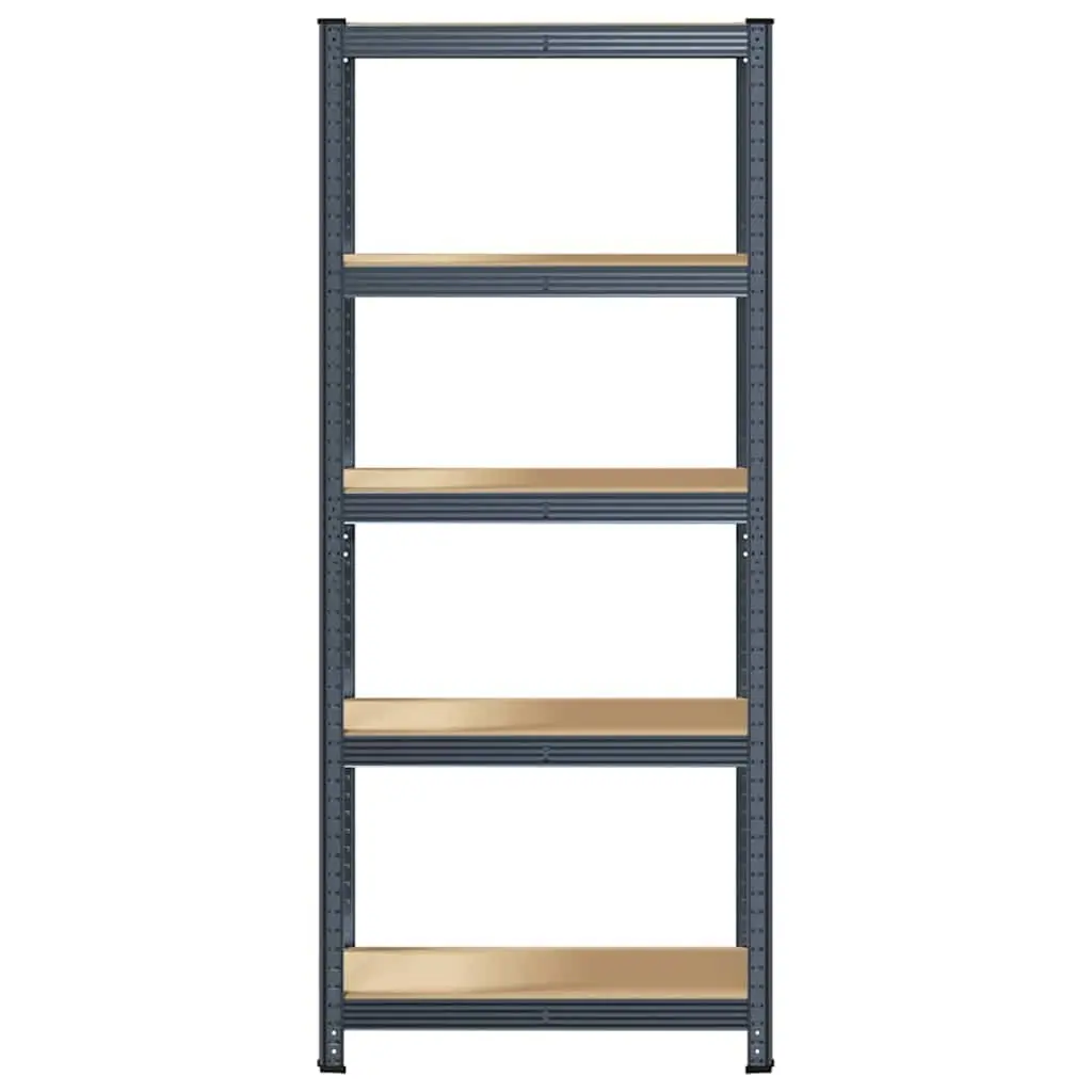 5 Layer Adjustable Storage Shelf Engineered Wood Anthracite Steel Frame Height Adjustable