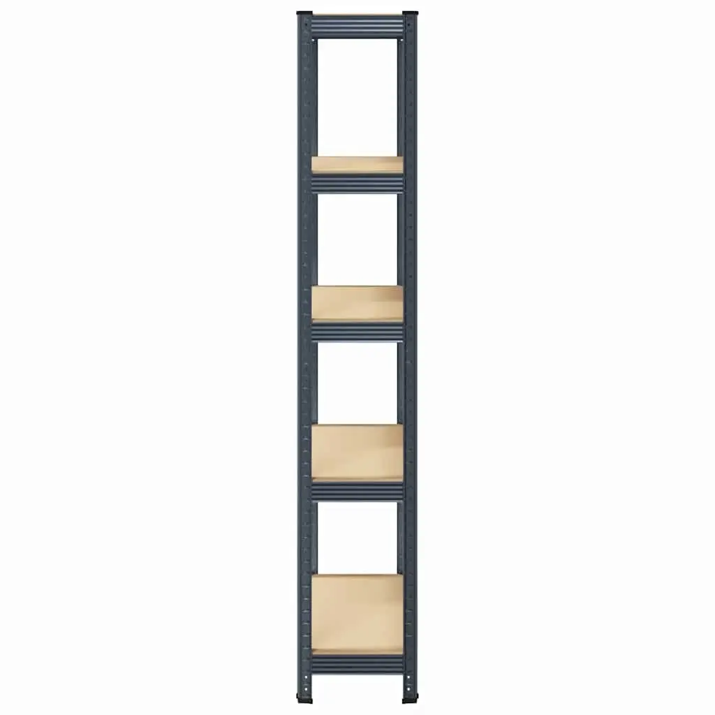 5 Layer Adjustable Storage Shelf Engineered Wood Anthracite Steel Frame Height Adjustable