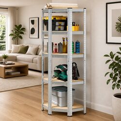Versatile 5-Layer Corner Shelf for Home and Office