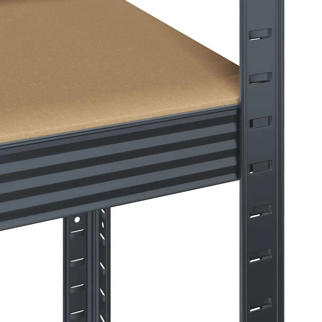 5 Layer Storage Shelf Garage Steel Engineered Wood Anthracite Height Adjustable