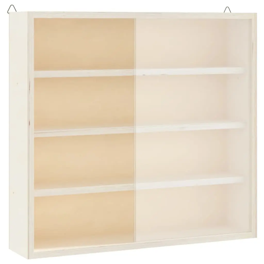 Wooden Wall Mounted Display Cabinet Plywood 40 x 8.5 x 37 cm Brown 4 Shelves