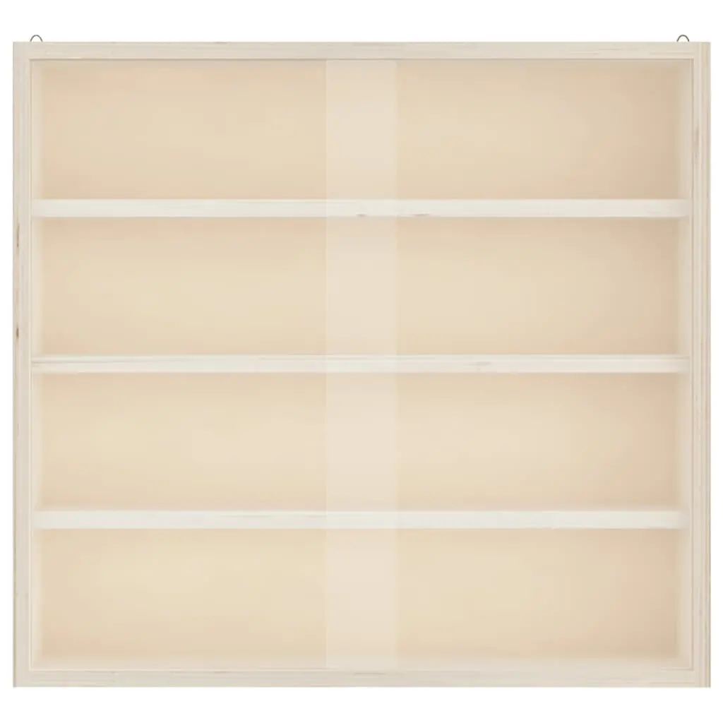 Wooden Wall Mounted Display Cabinet Plywood 40 x 8.5 x 37 cm Brown 4 Shelves