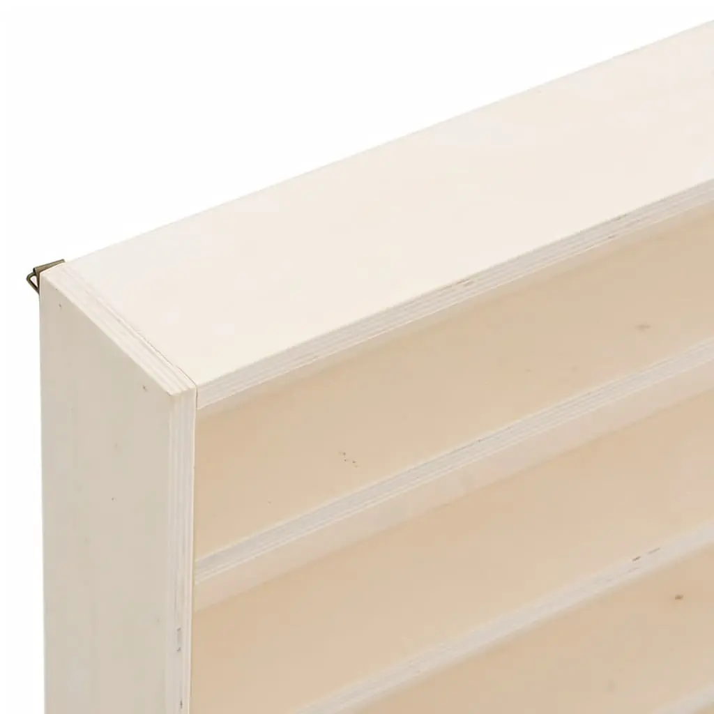 Wooden Wall Mounted Display Cabinet Plywood 40 x 8.5 x 37 cm Brown 4 Shelves