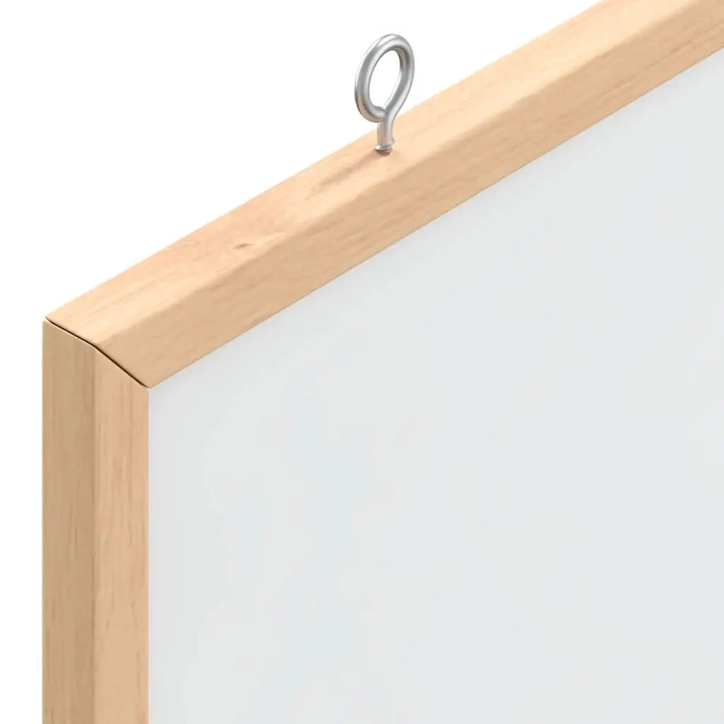 Magnetic Dry Erase Board Lacquer-Coated Surface Pine Wood Frame 40x40cm Home Office