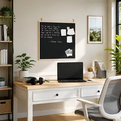 Chalkboard Bulletin Board for Home and Office 60x55 cm