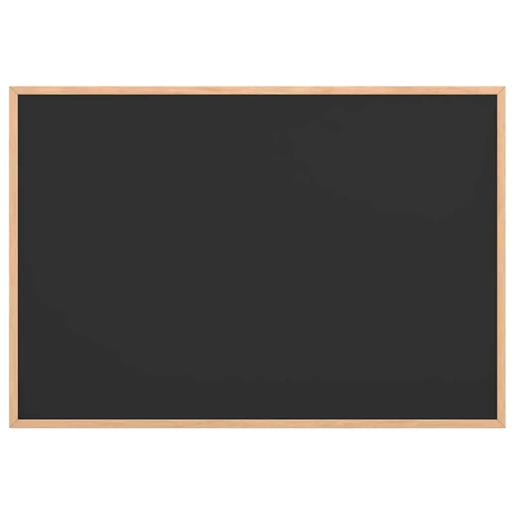 Chalkboard Black Surface Solid Pine Wood Frame 80x55cm Home Office