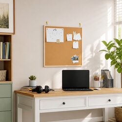 60x55cm Cork Bulletin Board in Solid Pine Frame