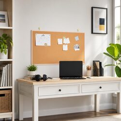 Practical Cork Board with Pine Wood Frame for Home Use