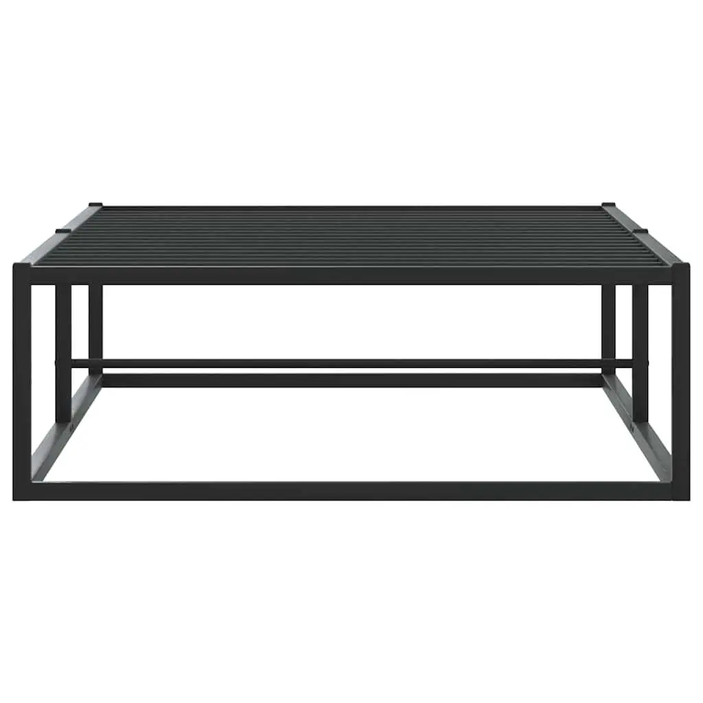 Metal Bed Frame Single Black 92x187 cm Slatted Base Storage Space