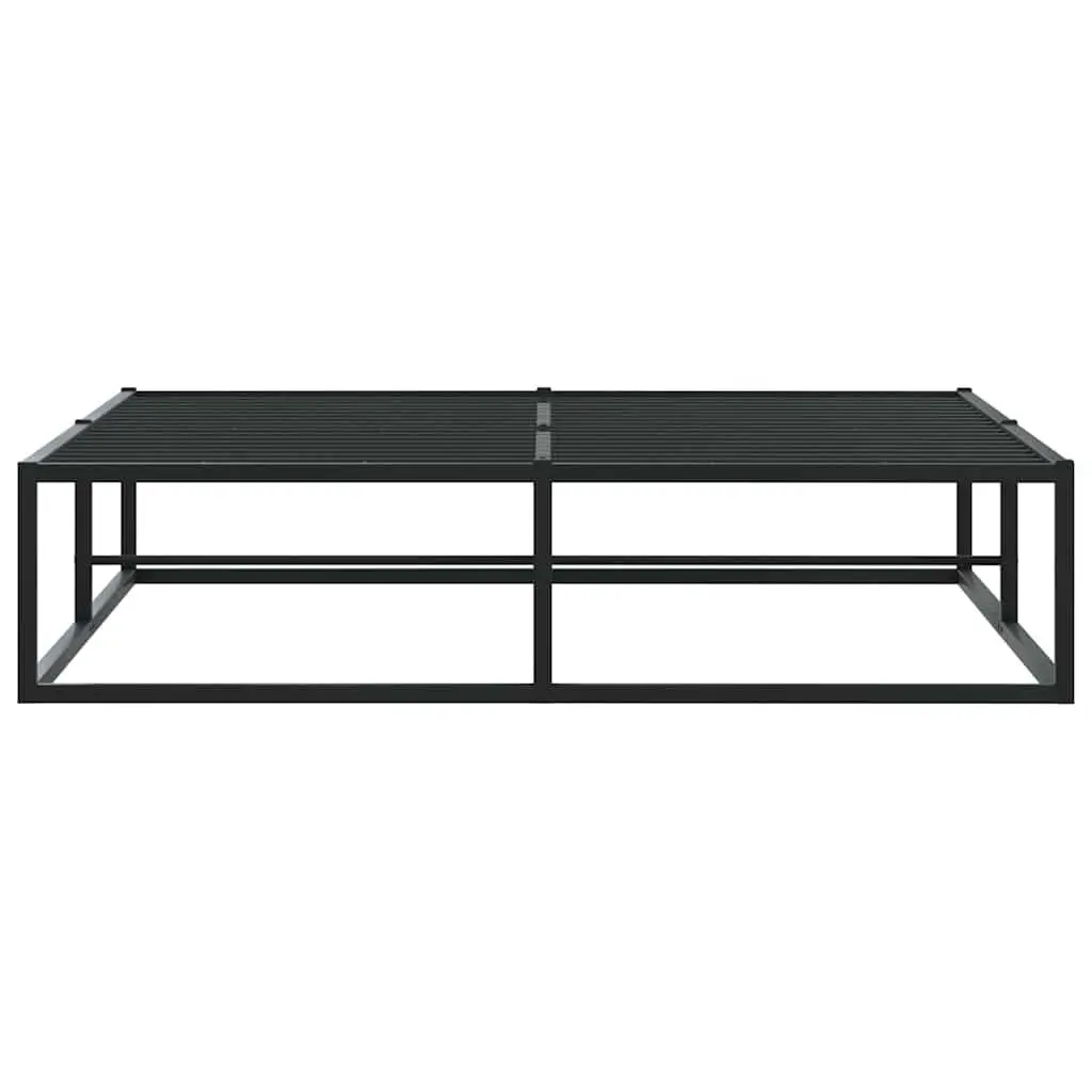 Metal Bed Frame Black 137x187cm Slatted Base for Bedroom with Under Bed Storage