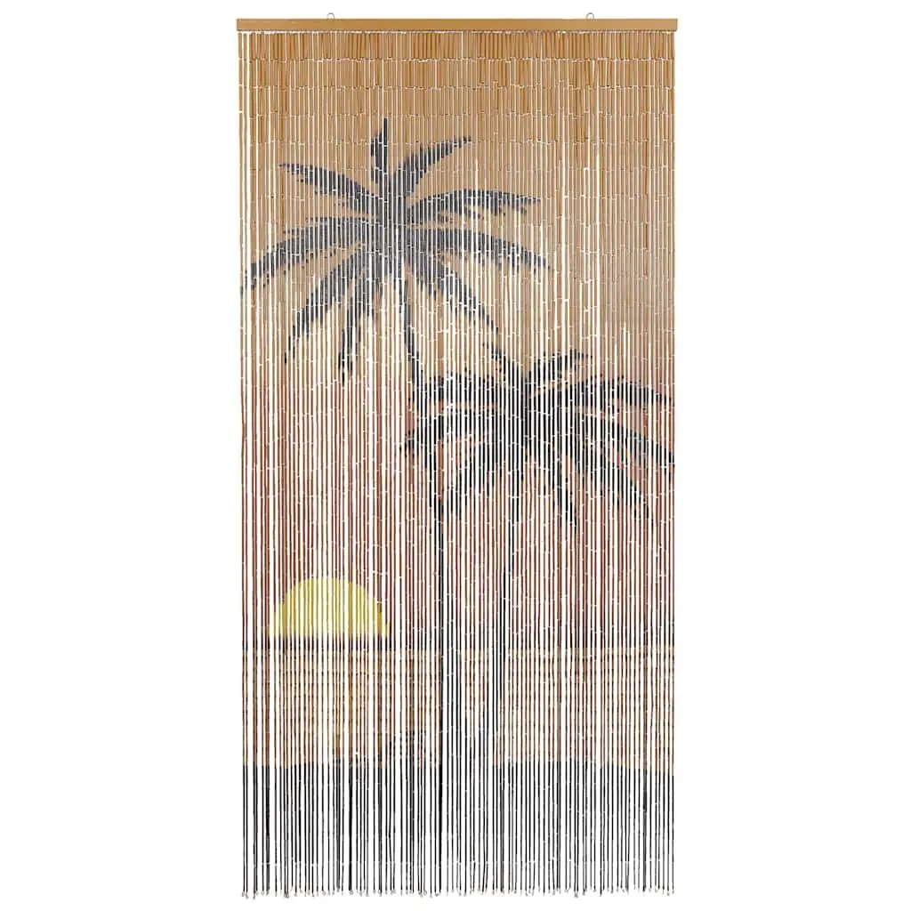 Insect Door Curtain with Palm Tree Print 90x220 cm