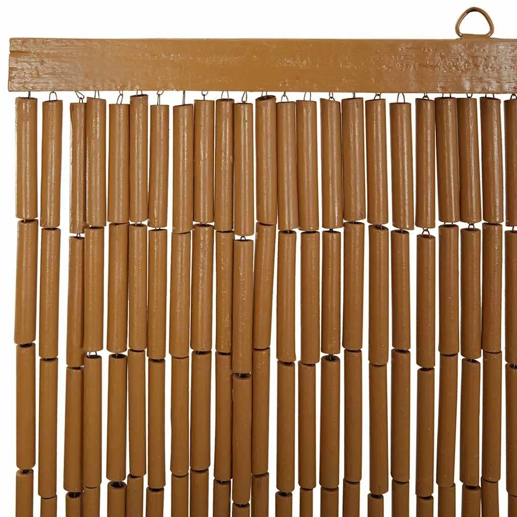 Insect Door Curtain Bamboo Fly Screen 100x200 cm Multicolour Double-Sided Palm Tree Print Room Divider