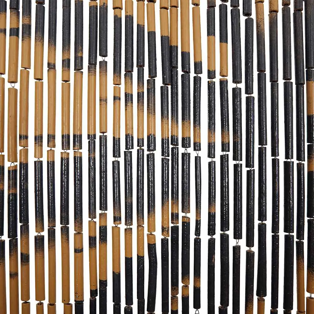 Insect Door Curtain Bamboo Fly Screen 100x200 cm Multicolour Double-Sided Palm Tree Print Room Divider