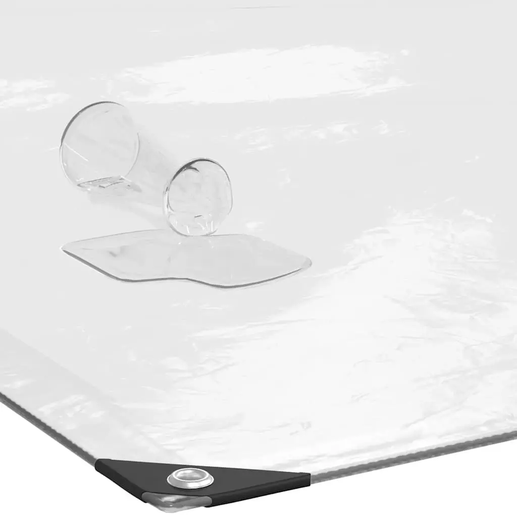 Clear Tarpaulin with Eyelets Polyethylene 3x5 m Transparent