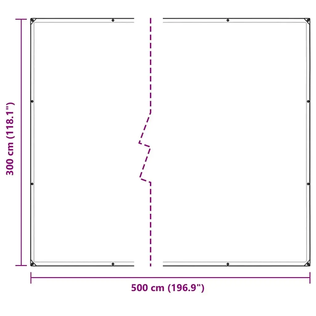 Clear Tarpaulin with Eyelets Polyethylene 3x5 m Transparent
