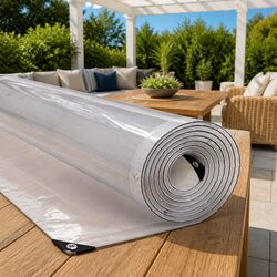 Clear Polyethylene Tarpaulin with Eyelets 3x6m Waterproof Garden Outdoor Cover